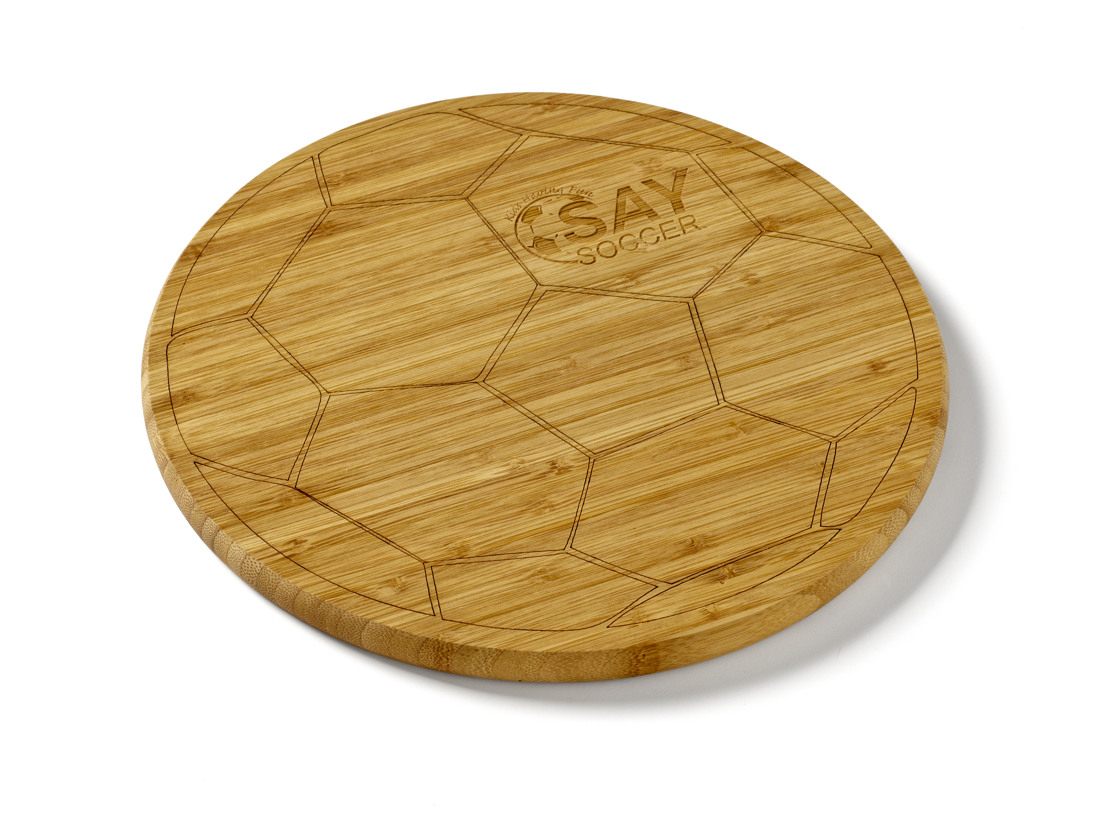 10" Round Bamboo & Sports Ball Cutting Boards 4