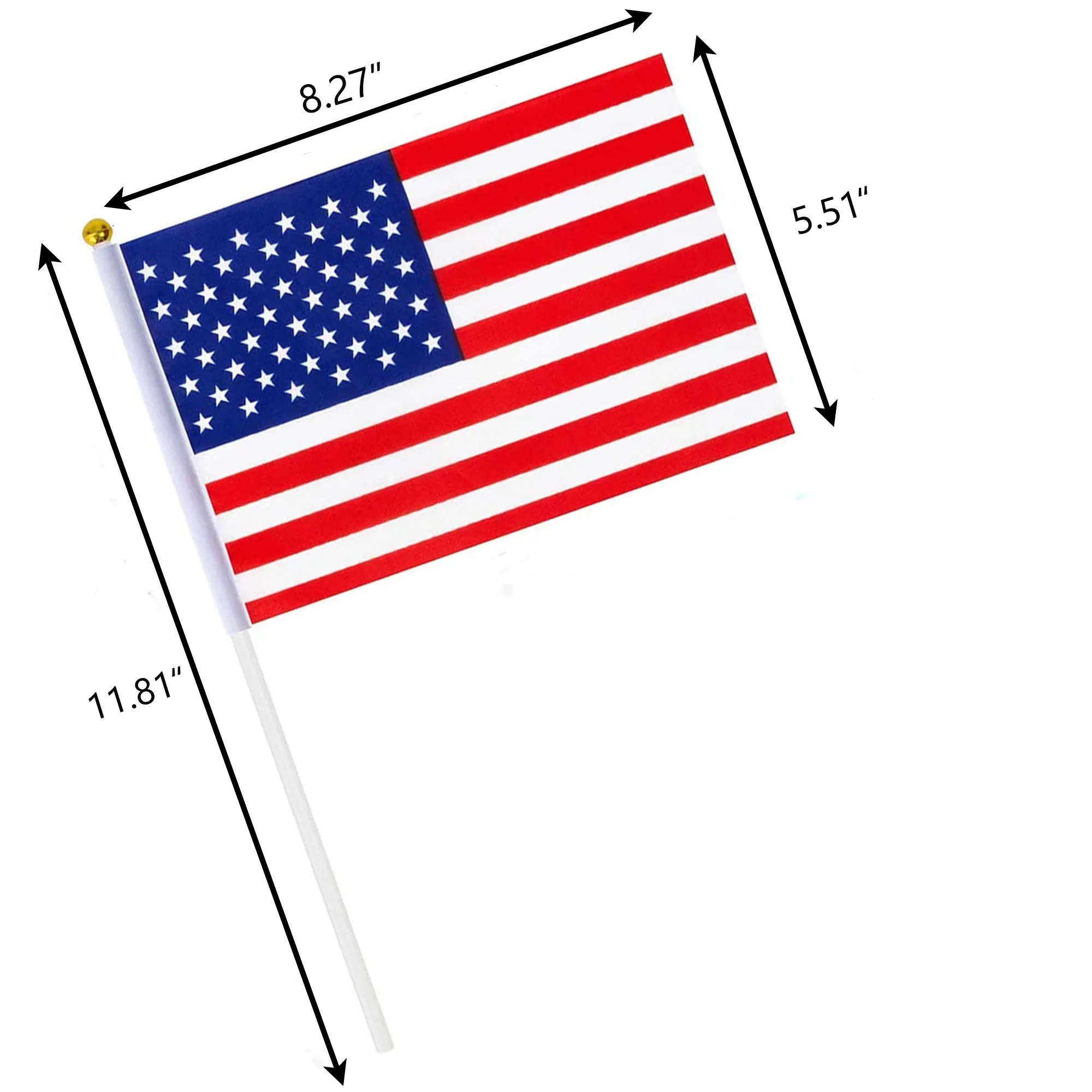 Hand-Waved Small Square Flags 2