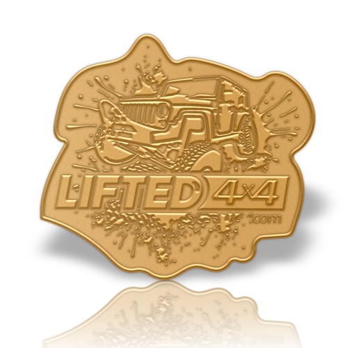 Die Struck Solid Brass Lapel Pin With Shiny Plating - Silver, Gold, Copper, Bronze 5