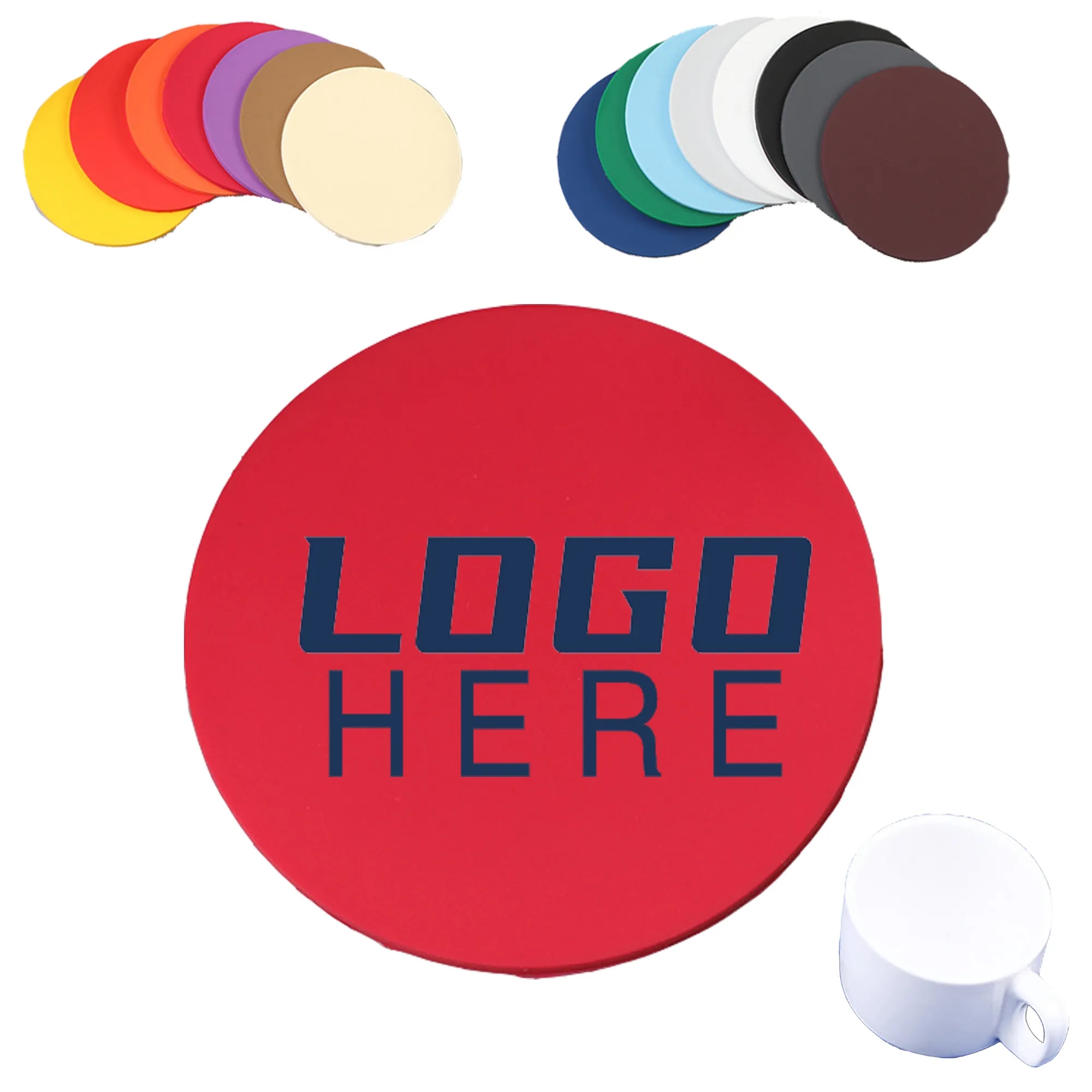 Round PVC Coaster MOQ50pcs