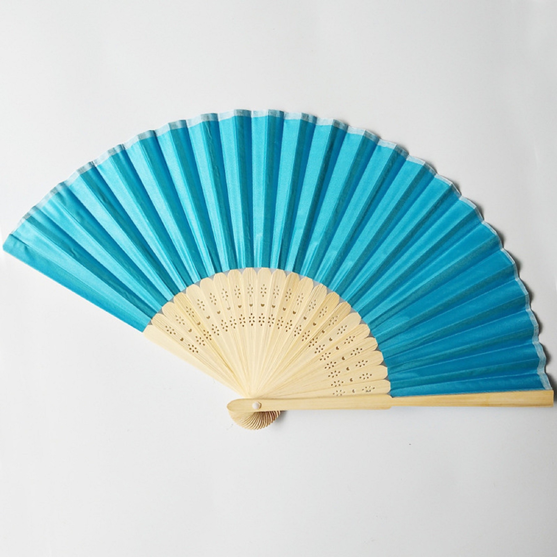 Full Color Folding Bamboo Paper Hand Fan 7