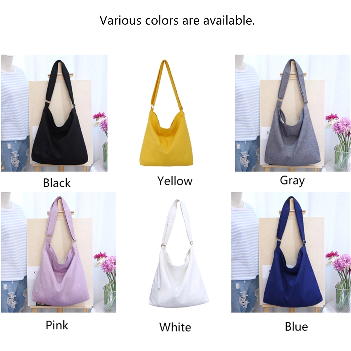 Women'S Retro Large Size Canvas Shoulder Bag 1