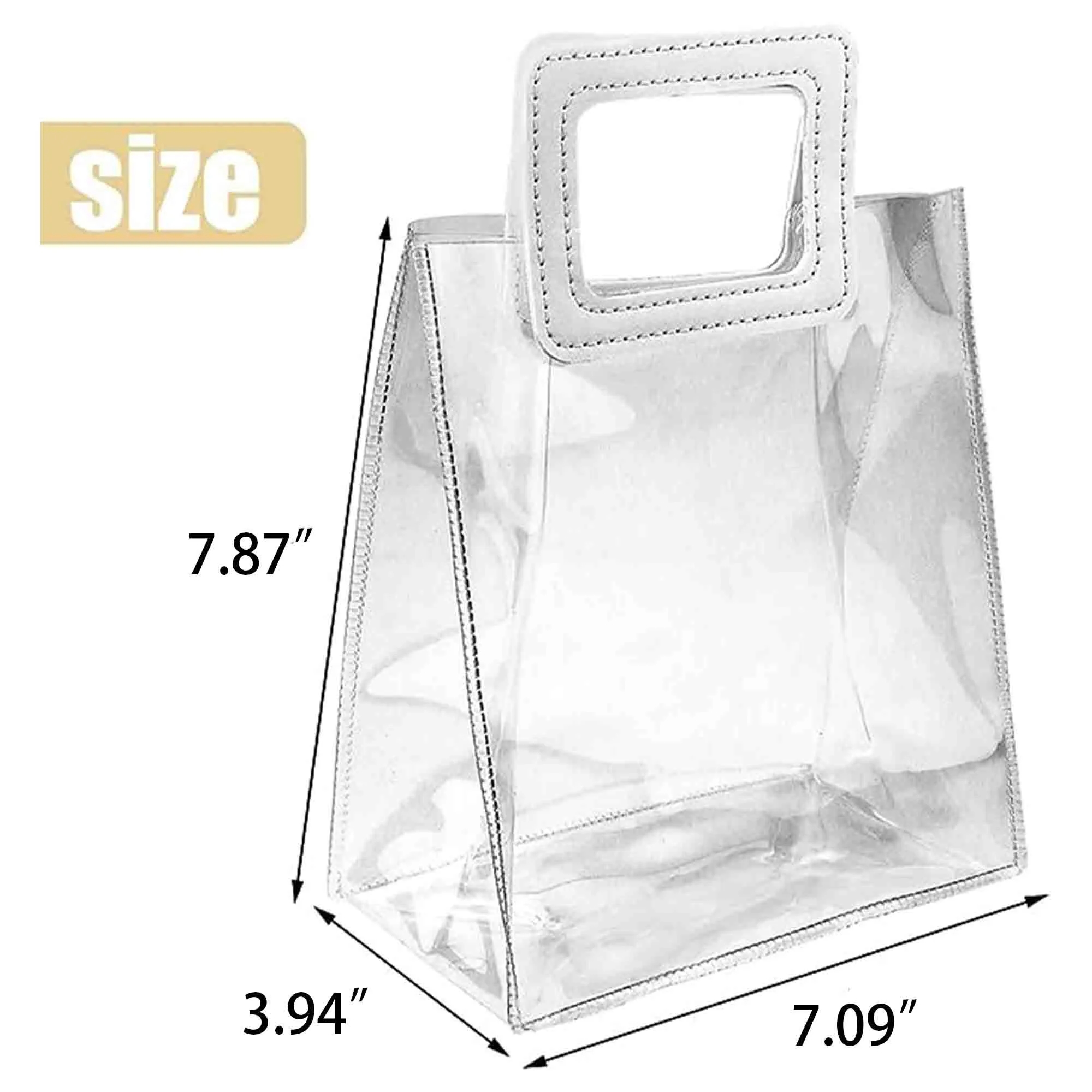 PVC Clear Gift Wrap Tote Bag With Handle 5