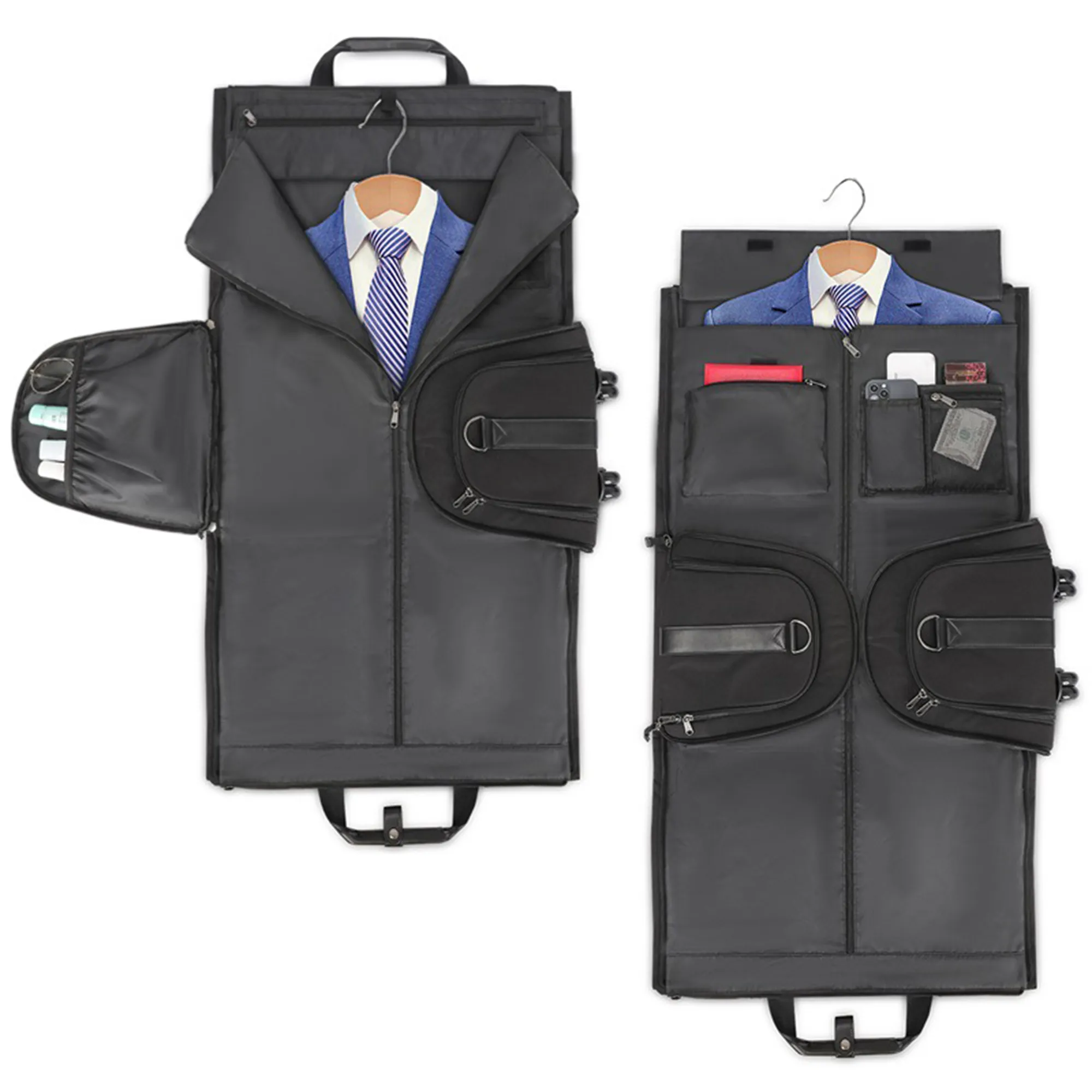 46 L Large 2 In 1 Heavy Hanging Garment Suitcase Duffel Bags 9