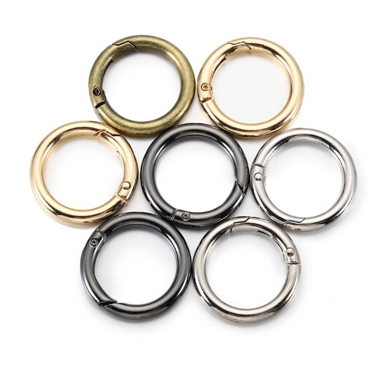 Key Ring Clips Round Carabiner Quick Release Keychain 3