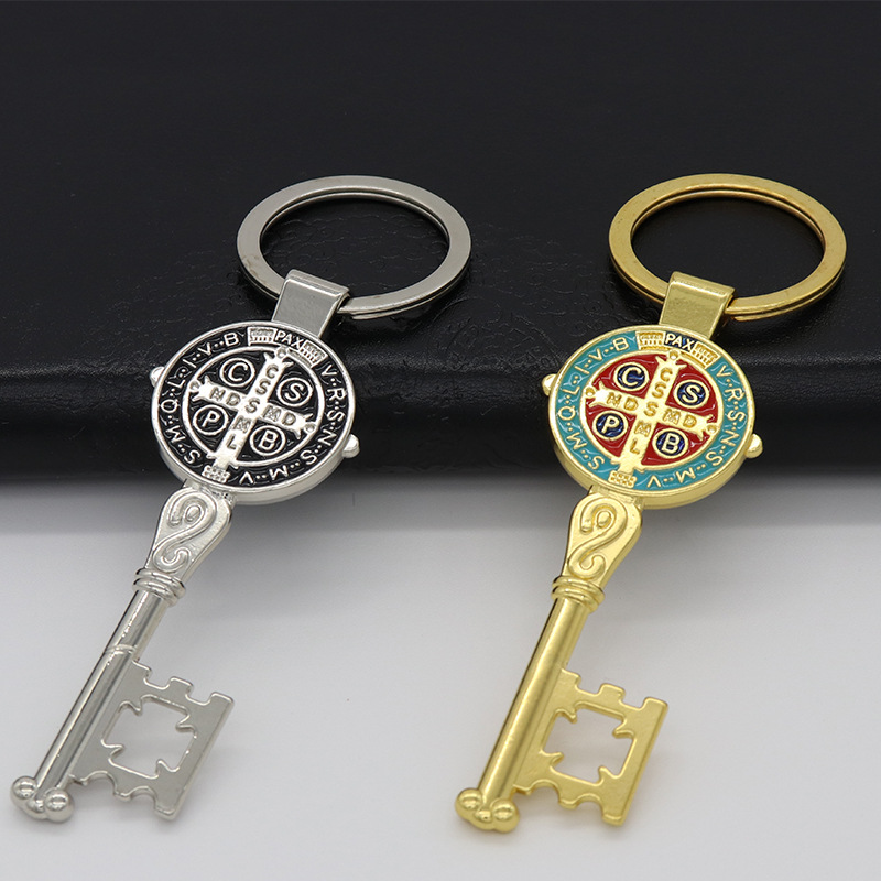 Saint Benedict Metal Key Ring 8