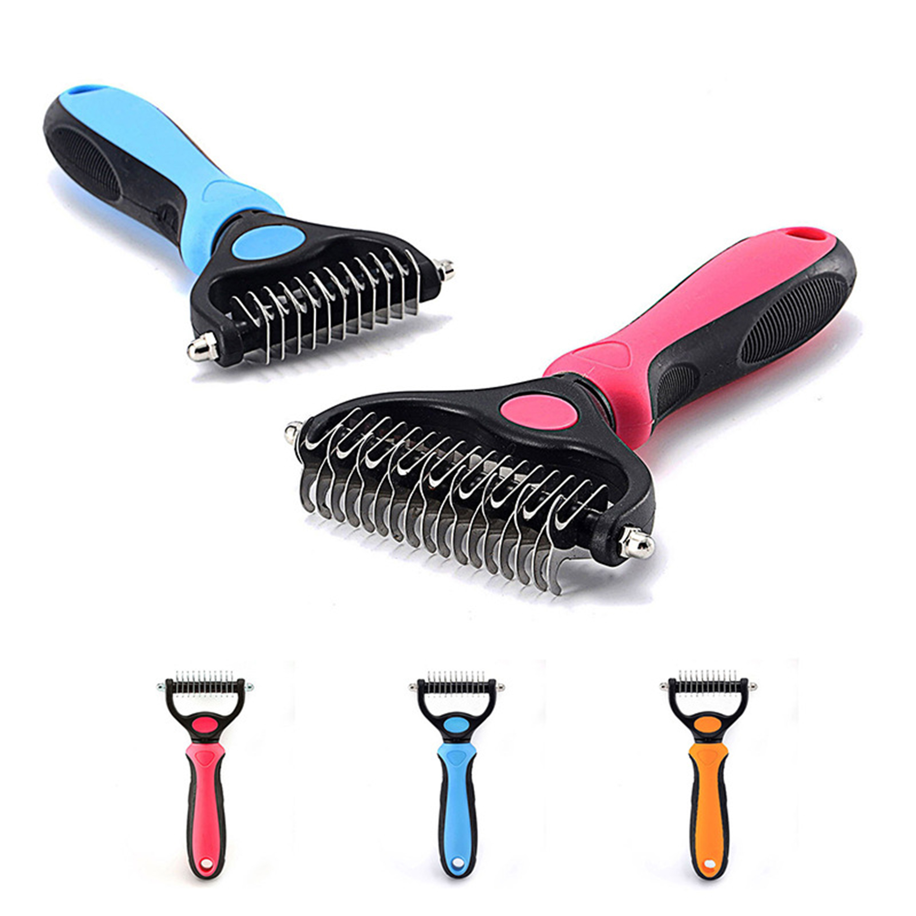 Dematting Comb With 2 Sided Professional Grooming Rake 2