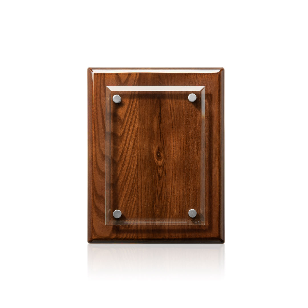 Caledon VividPrint™ Plaque - Walnut/Silver 16
