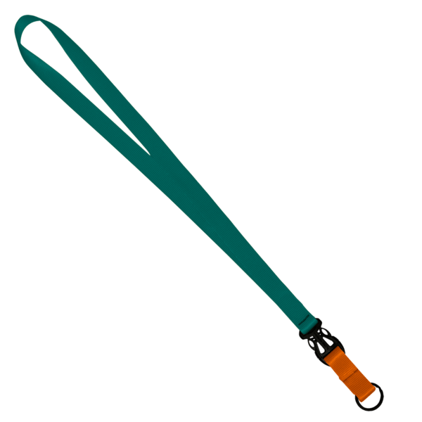 3/4" Multi color (Top and bottom) Nylon Lanyard with Plastic Slide Buckle R 276