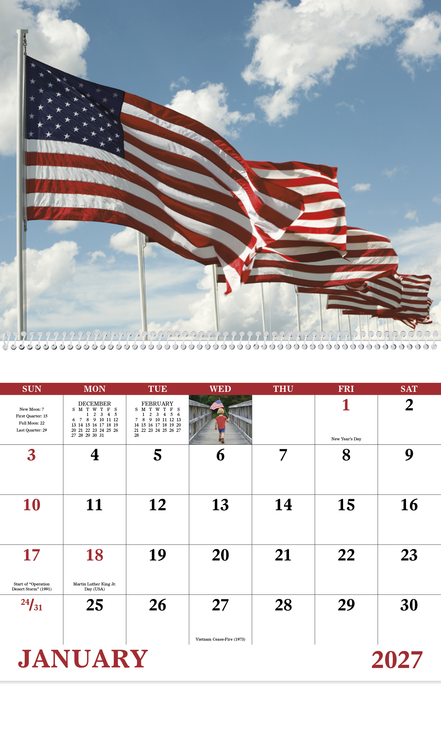 Good Value™ Celebrate America - Spiral Calendar 47