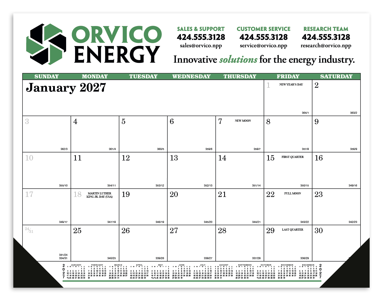 Skinner & Kennedy® Desk Pad Calendar 11