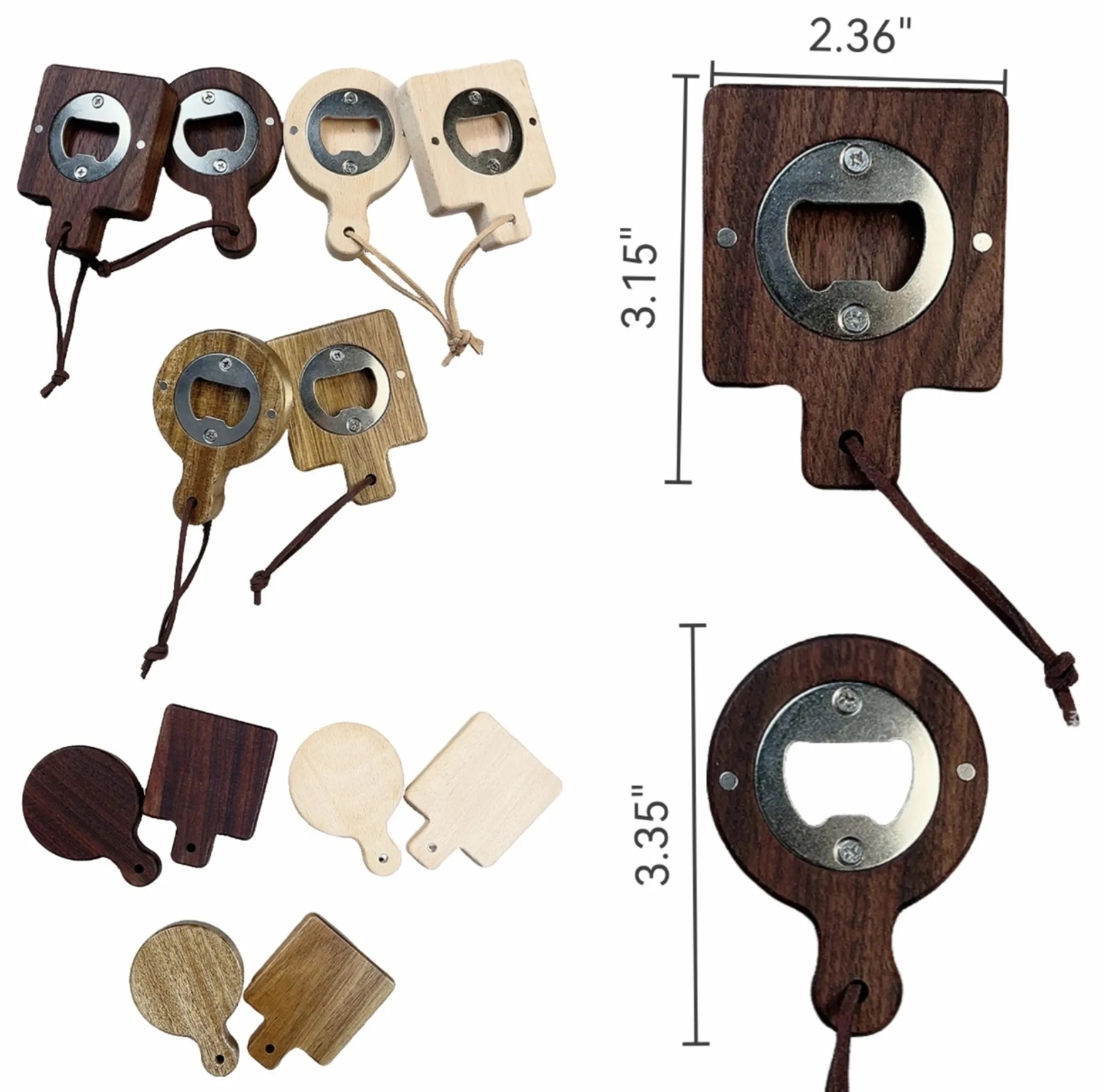 Natural Wood Magnetic Bottle Opener 3