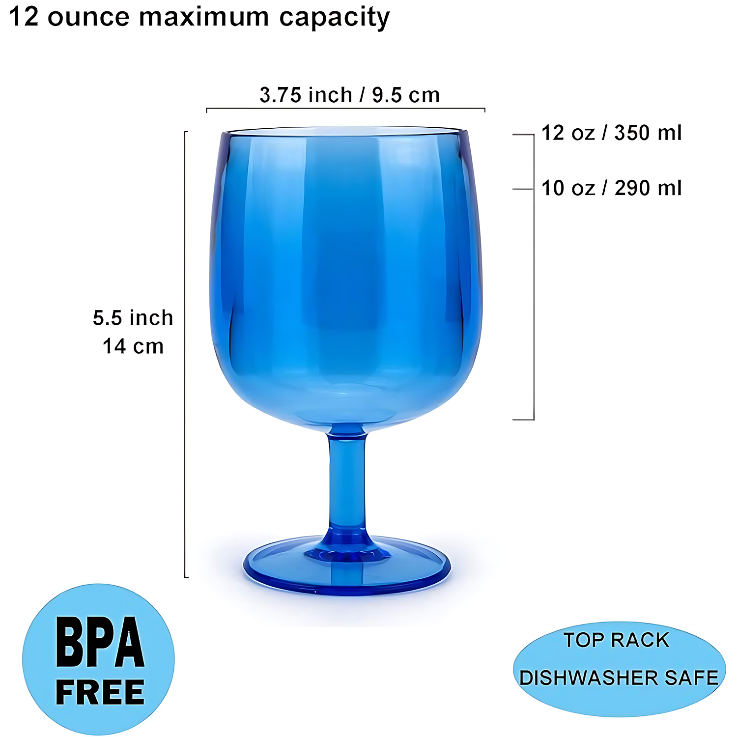 8oz Plastic Champagne Dwarf Glass Promotional Gift 1