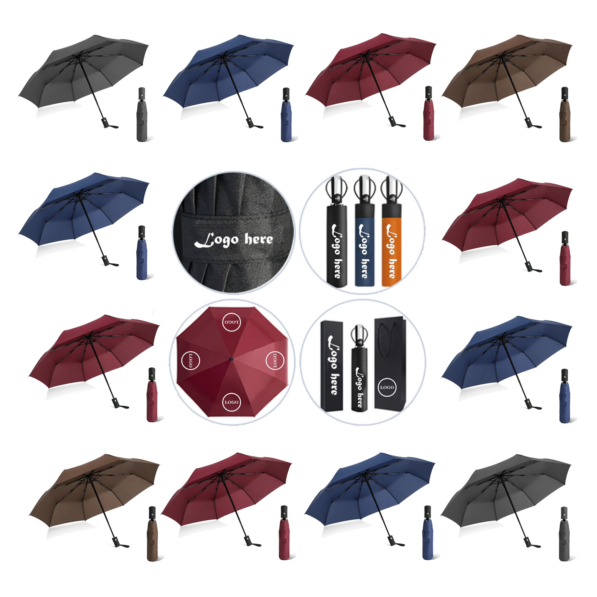 MOQ50 Foldable All-Weather Umbrella For Rain And Sun 3