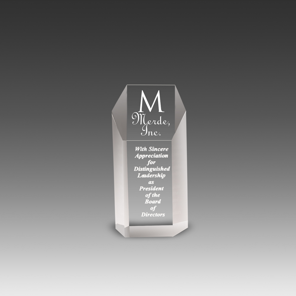 Hexagon Tower Award (3"x6"x2") 2