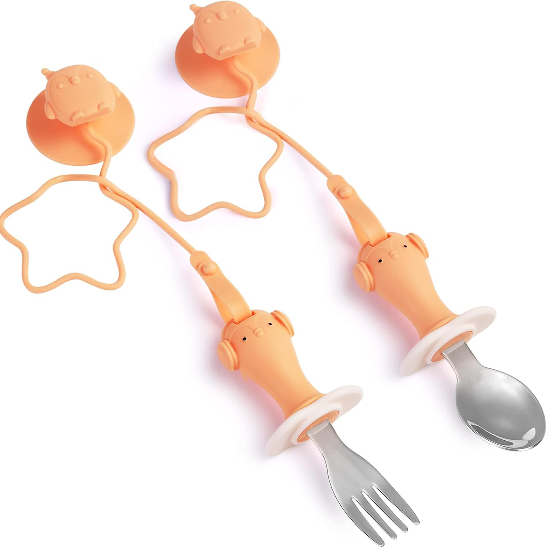 Kids Stainless Steel Fork and Spoon Set, custom kitchen gadget with logo imprint 2