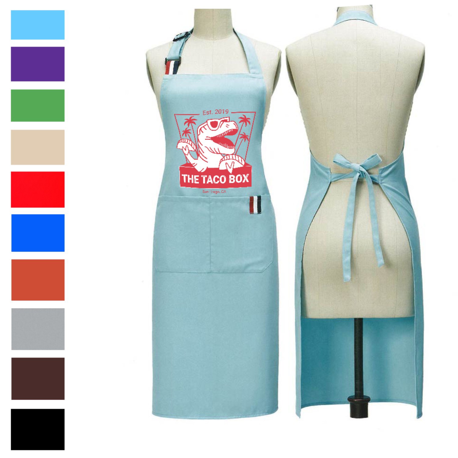 Serge Kitchen Aprons w/ Adjustable Straps & 2 front pockets 2