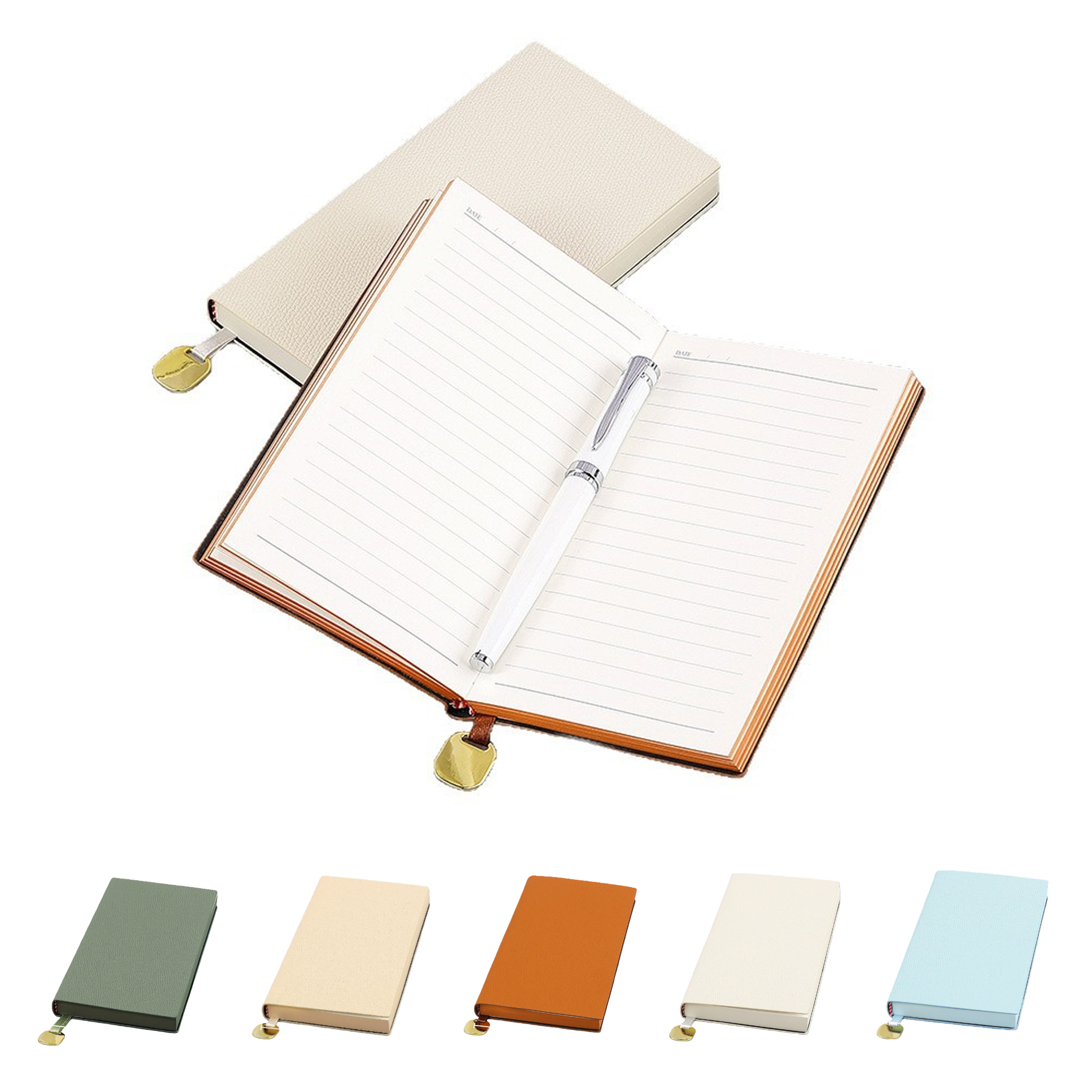 A5 Imitation Leather Lychee Pattern Business Office Notebook 2