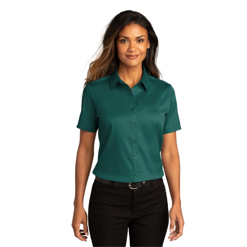 Port Authority Ladies Short Sleeve SuperPro React Twill Shirt. 59