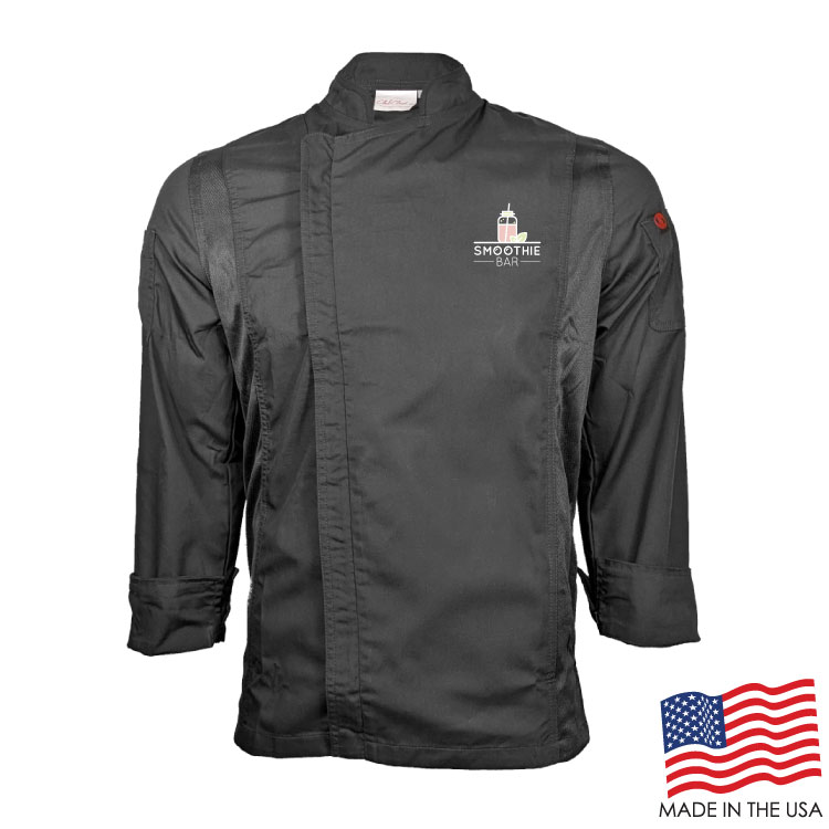 Men's Long Sleeve Modern Chef Coat (FULL COLOR LOGO) 8