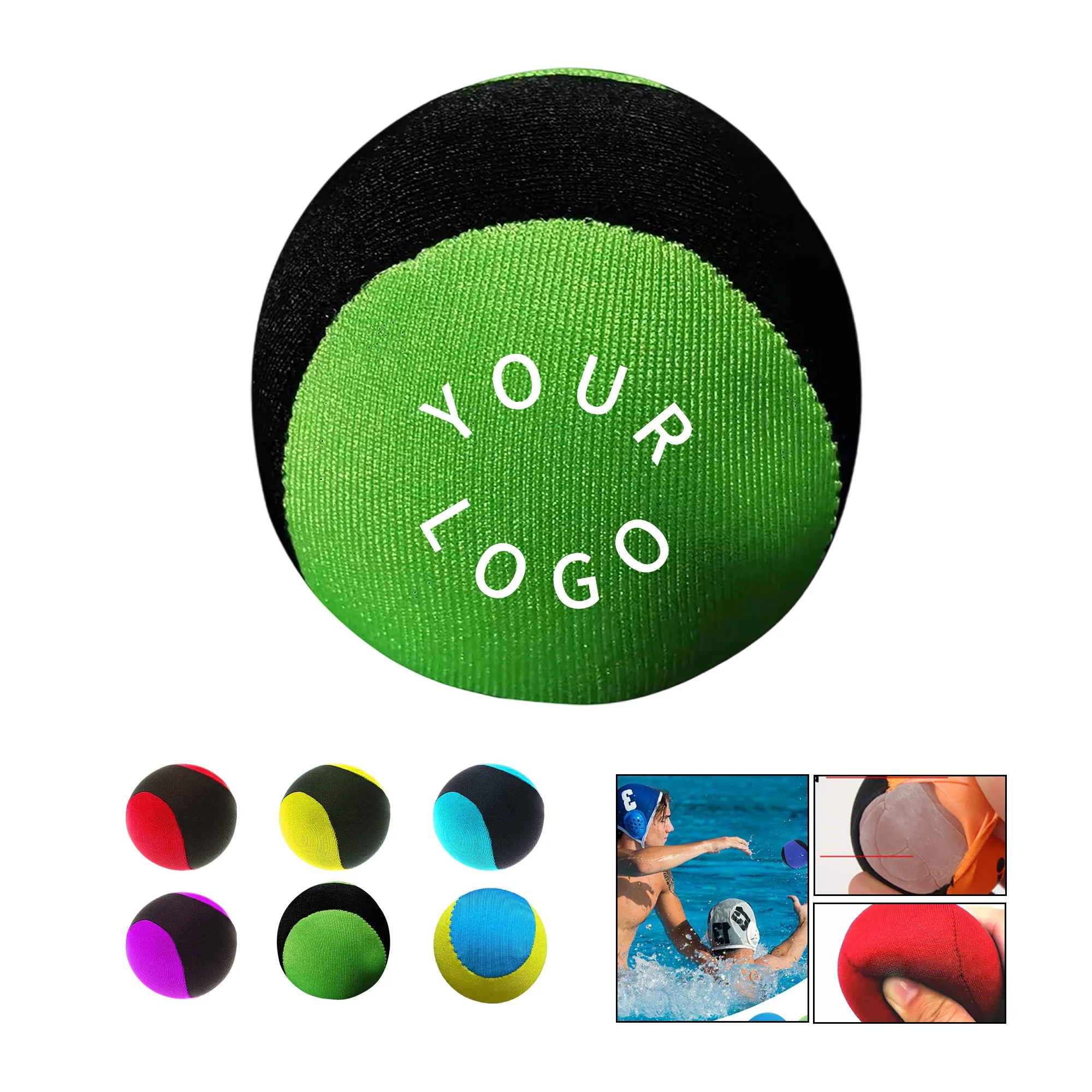 TPR Gel Water Bouncing Cloth Beach Ball 5