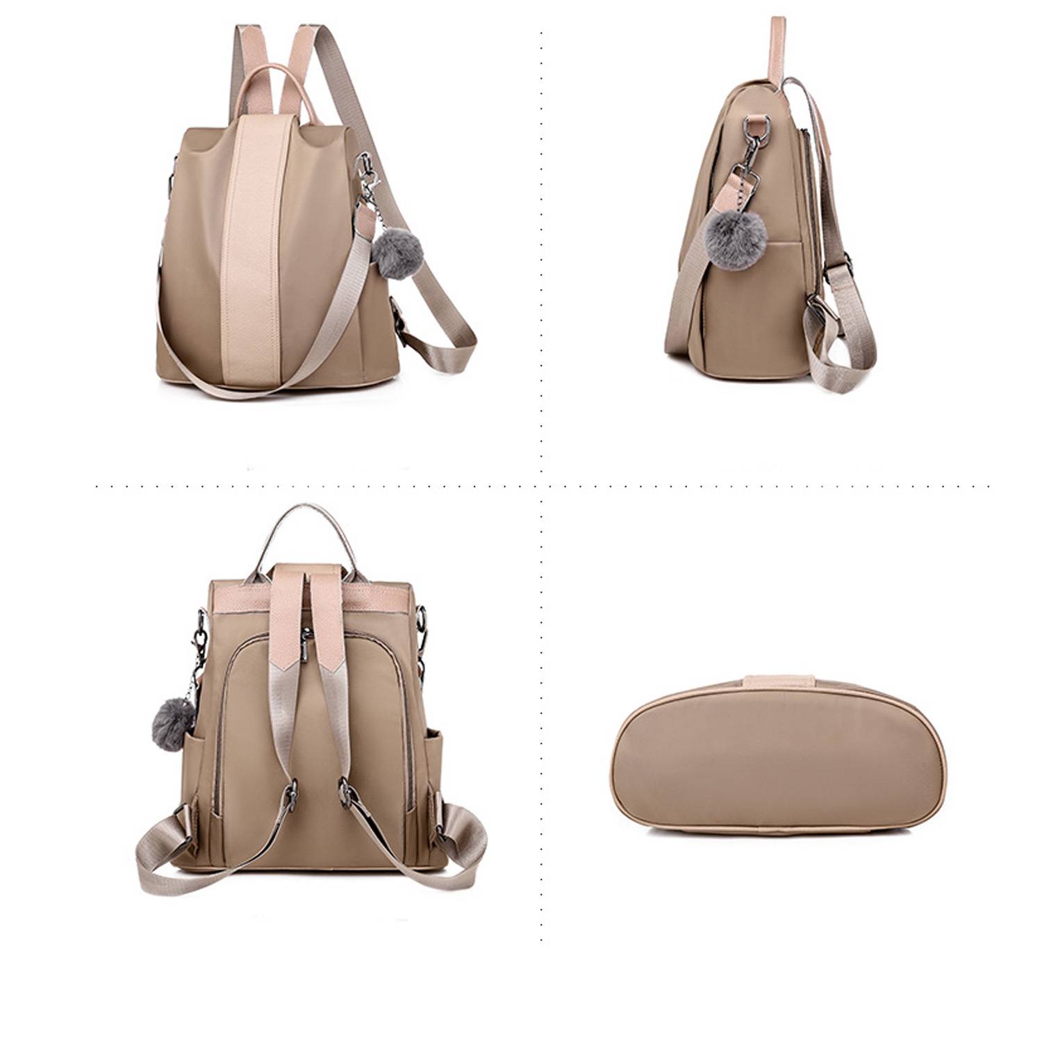 Nylon trend travel backpack with pendant 5