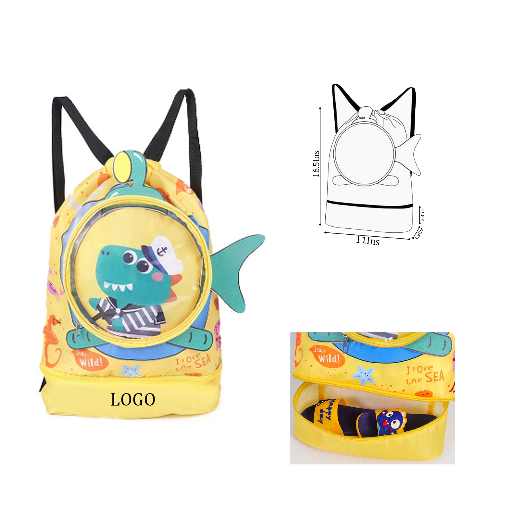 Children'S Dry And Wet Separation Waterproof Storage Bag