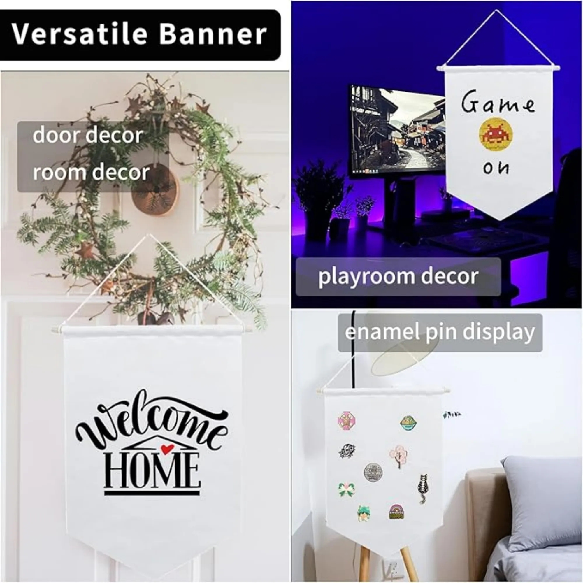 Waterproof Wall Hanging Canvas Banner Pin Organizer 3