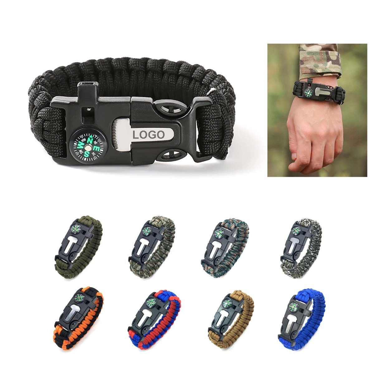 5 In 1 Survival Paracord Bracelet 3