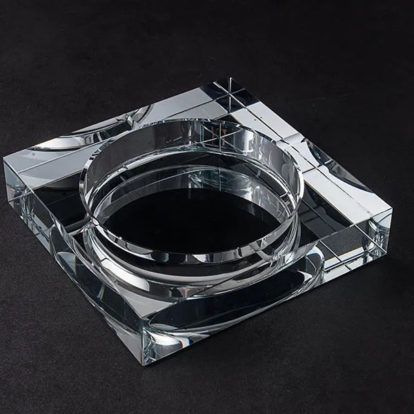 Square Crystal Ashtray with Gift Box 3