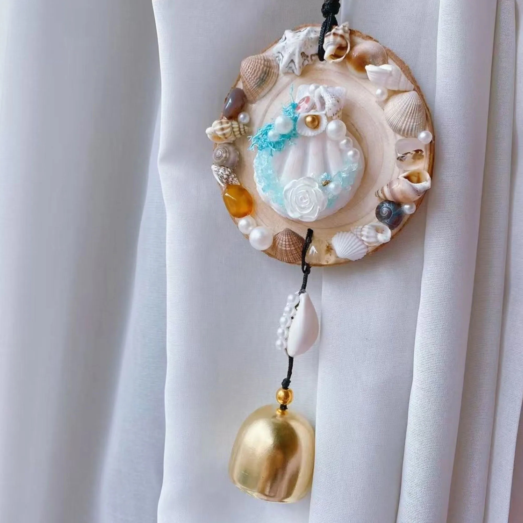 Elegant Handmade Seashell Wind Chime Home Decor Gift 2