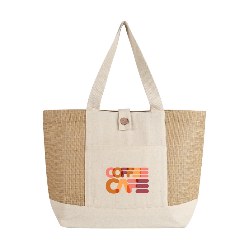 Emma Jute and Cotton Shopper Tote 7