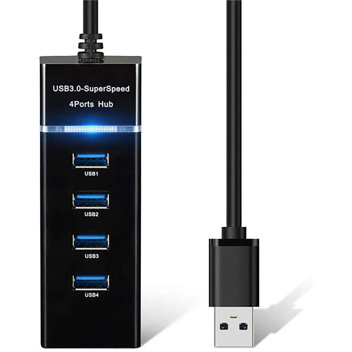 4 Port USB 3.0 Hub with Extended Cable and LED Indicator 4