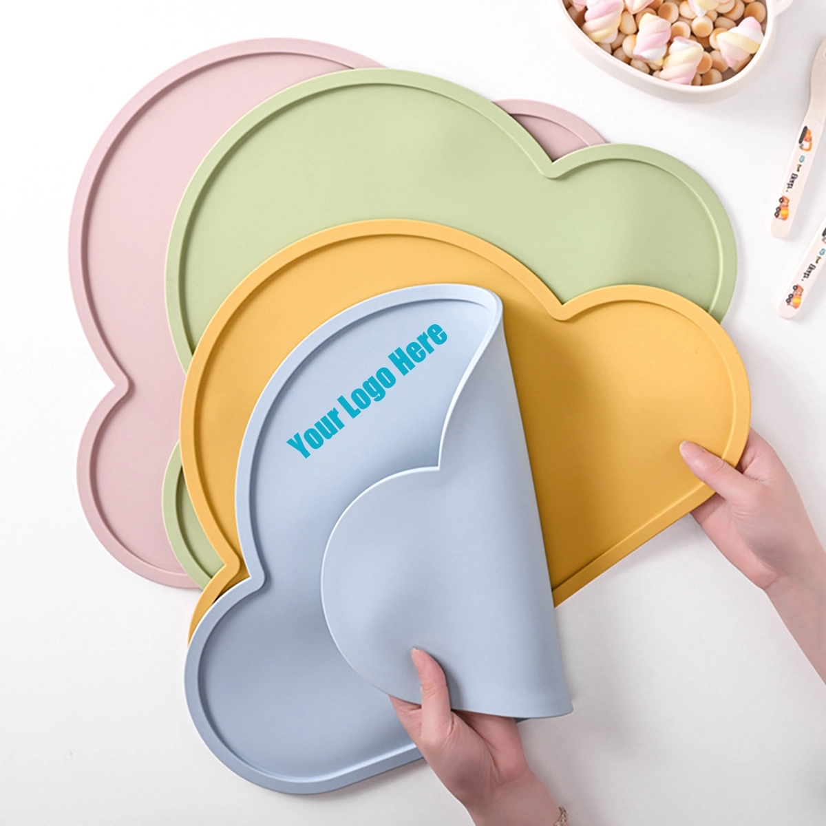 Children'S Silicone Cloud Shape Placemat 2