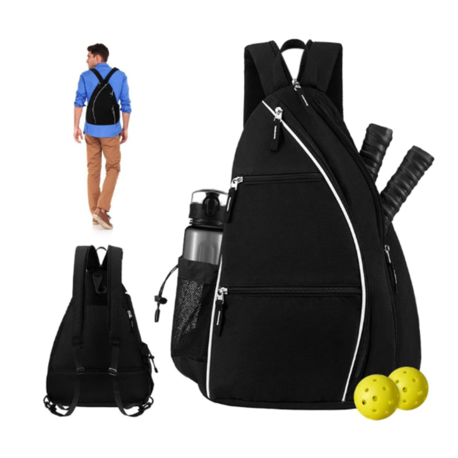 Fiberglass Pickleball Racket Paddle & Ball Set w/ Backpack 5