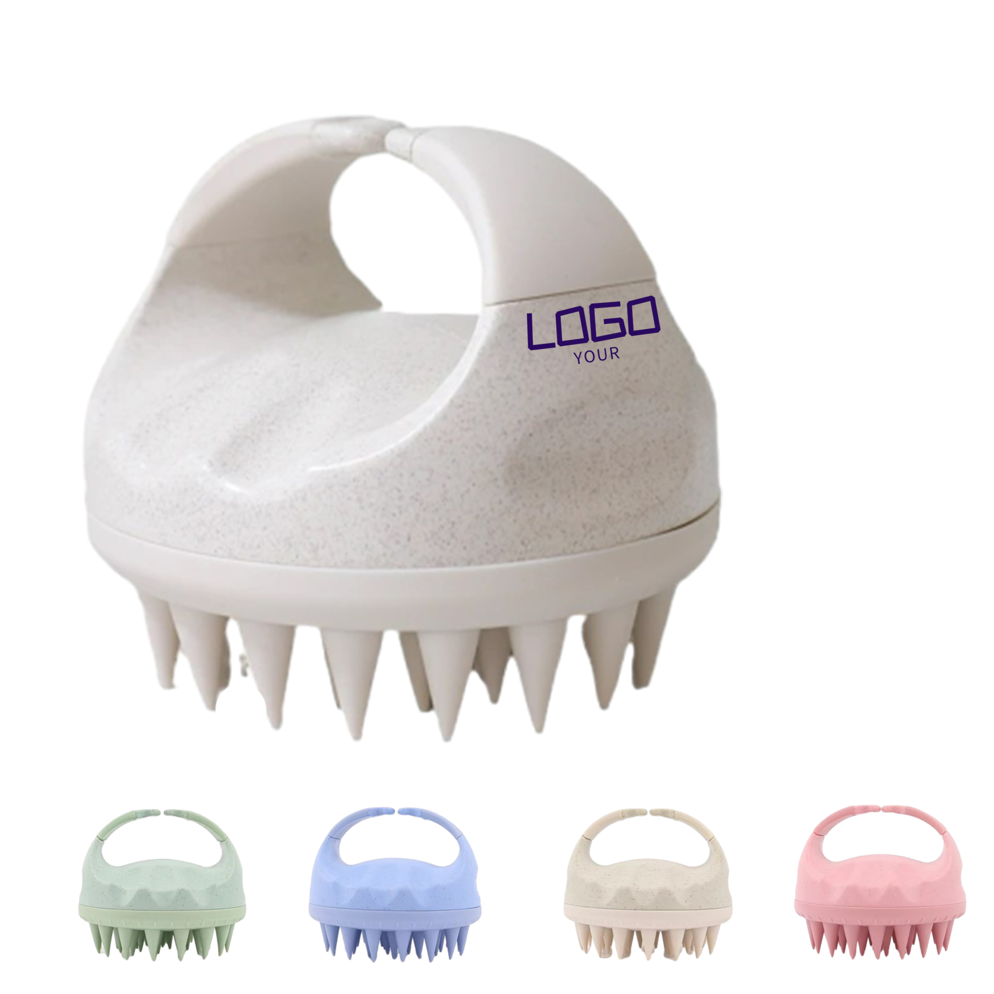 Soft Silicone Scalp Clean Hair Brush 2