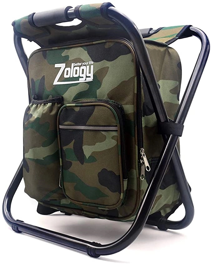 Folding Camping Chair Stool Backpack with Cooler Picnic Bag 9