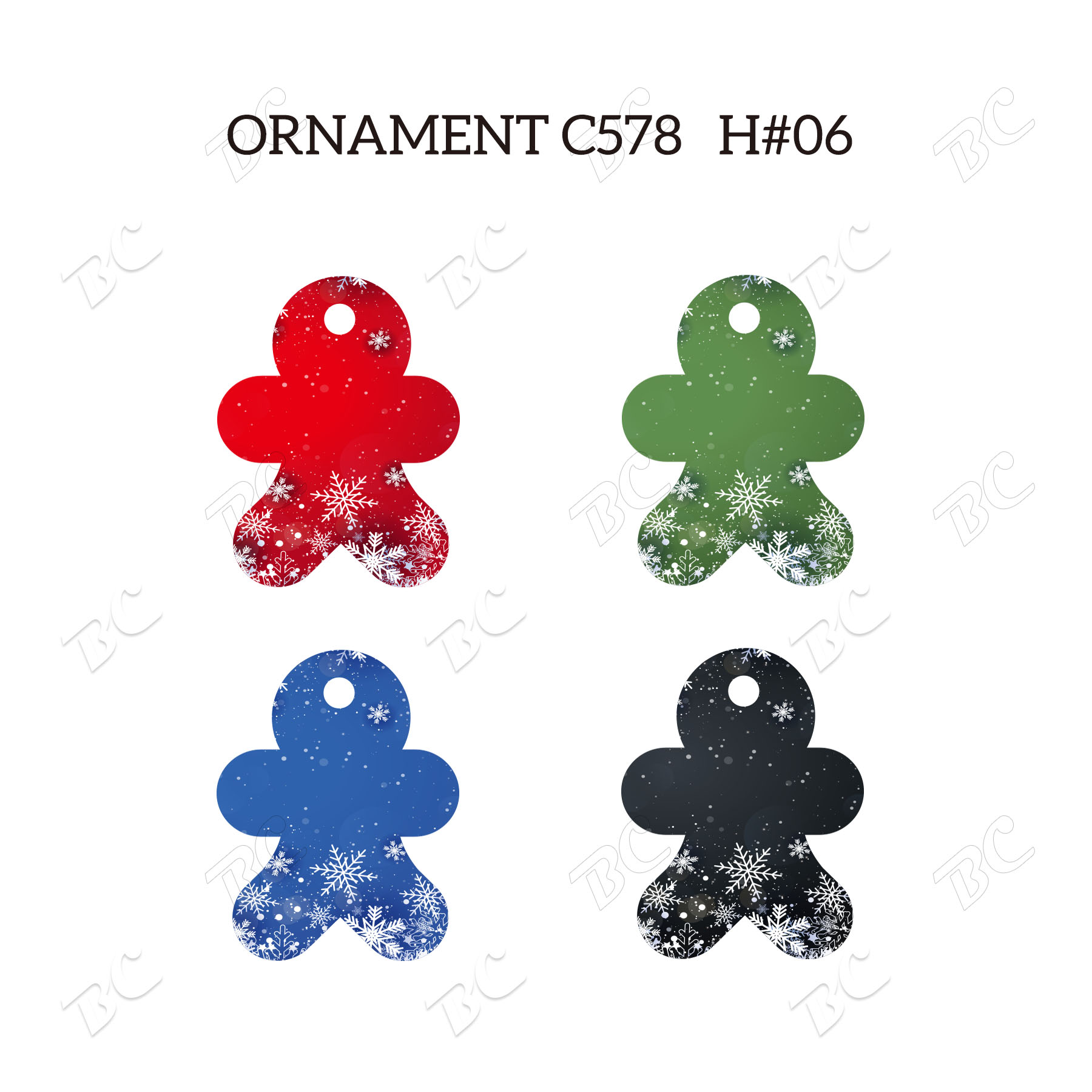 Free Shipping Full Color Christmas Ornament - Ginger man 8