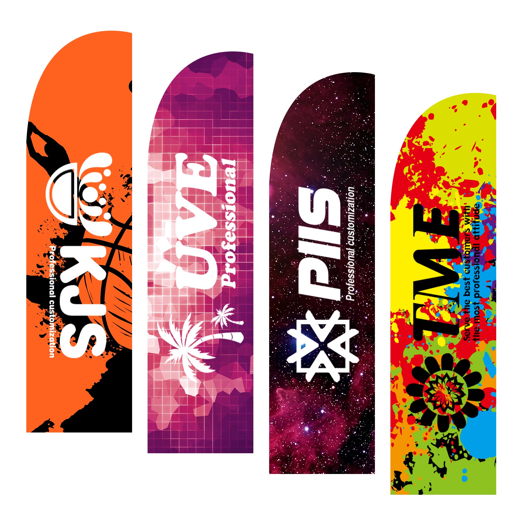 Full Color Digital Banner Feather Flag (31.5"x139.5") 1