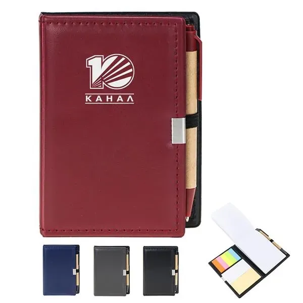 3 In 1 Portable Notebook Sticker With Pen Set 1