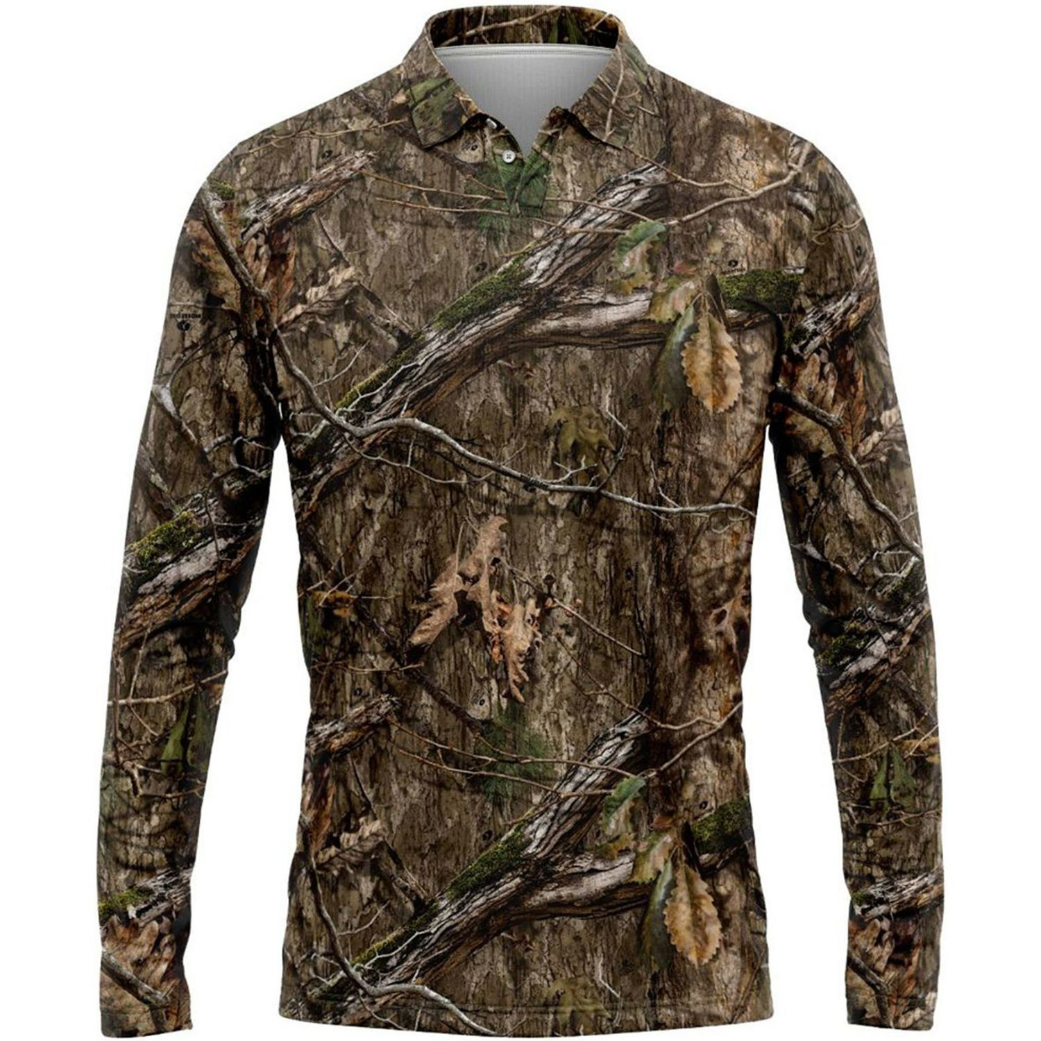 Mossy Oak® Men's 4.4 oz. Polyester Interlock Long Sleeve Polo Shirt 2