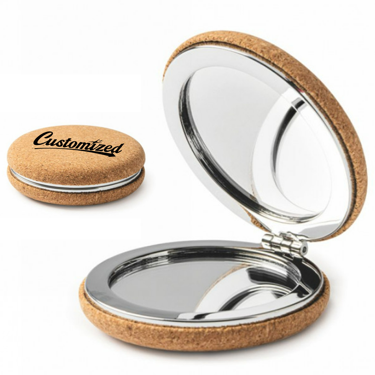 Eco-Friendly Cork Portable Compact Cosmetic Mirror 4