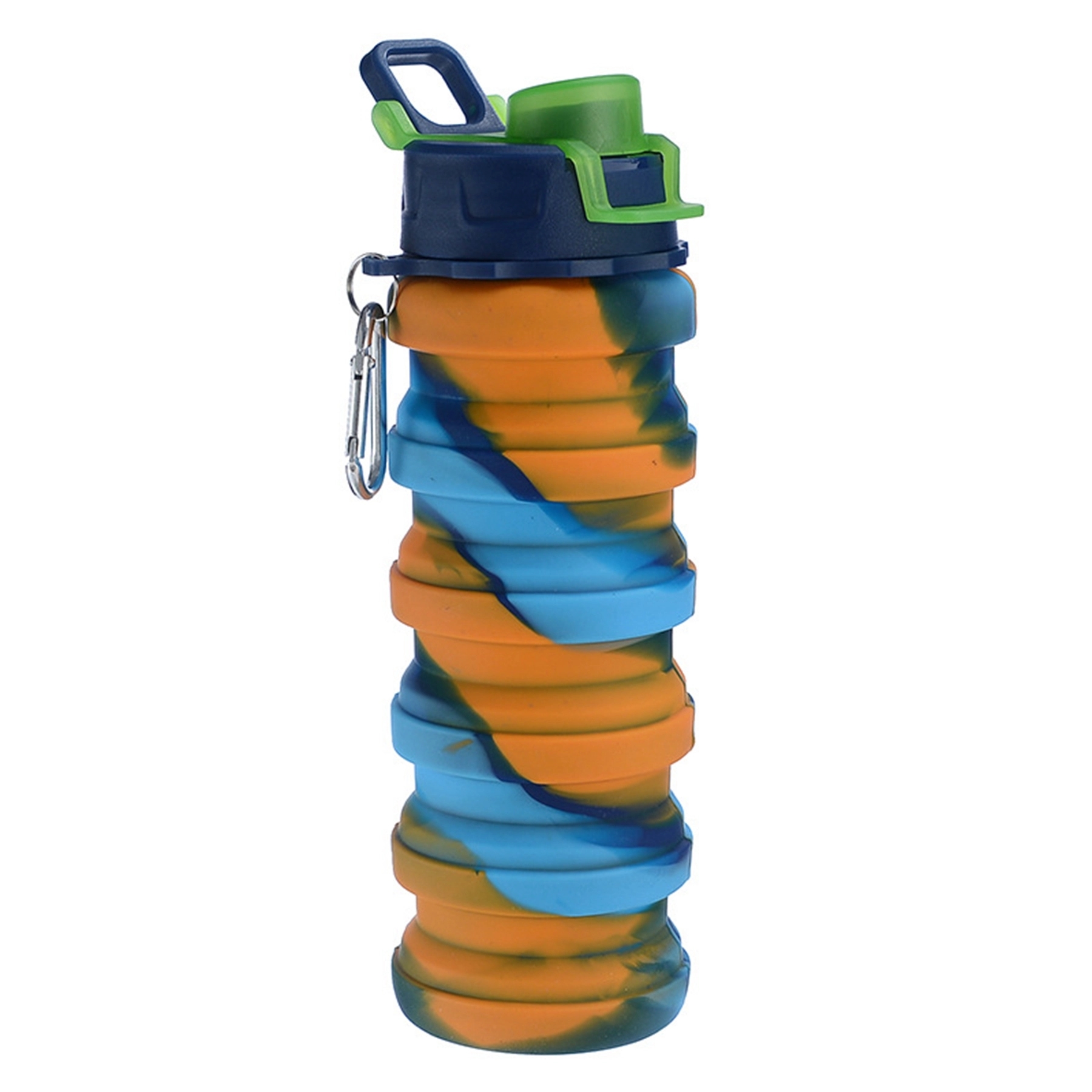 17 Oz. Rainbow Collapsible Water Bottle with Carabiner 14