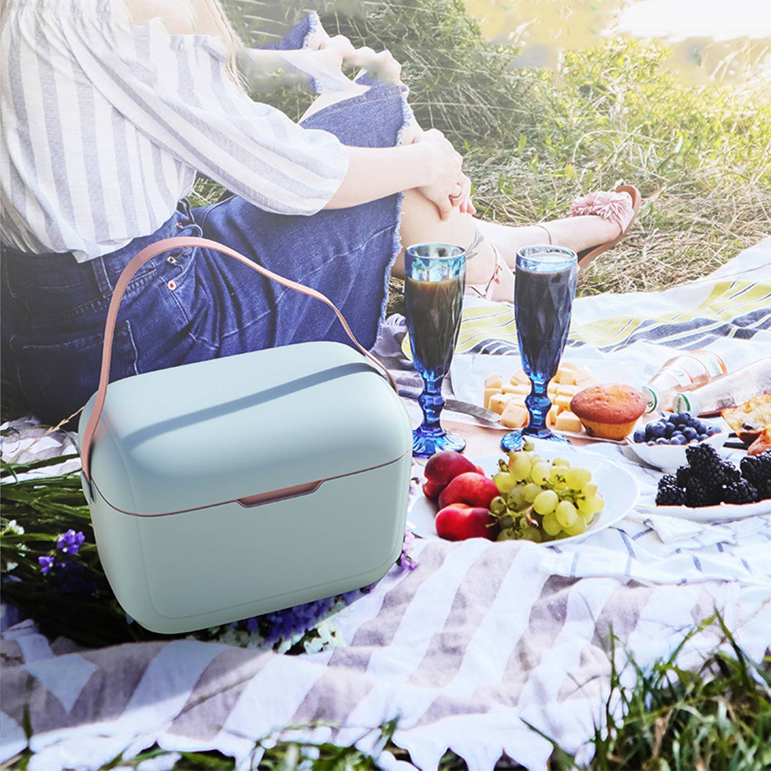 Portable Camping Cooler 6qt Ice Retention 7