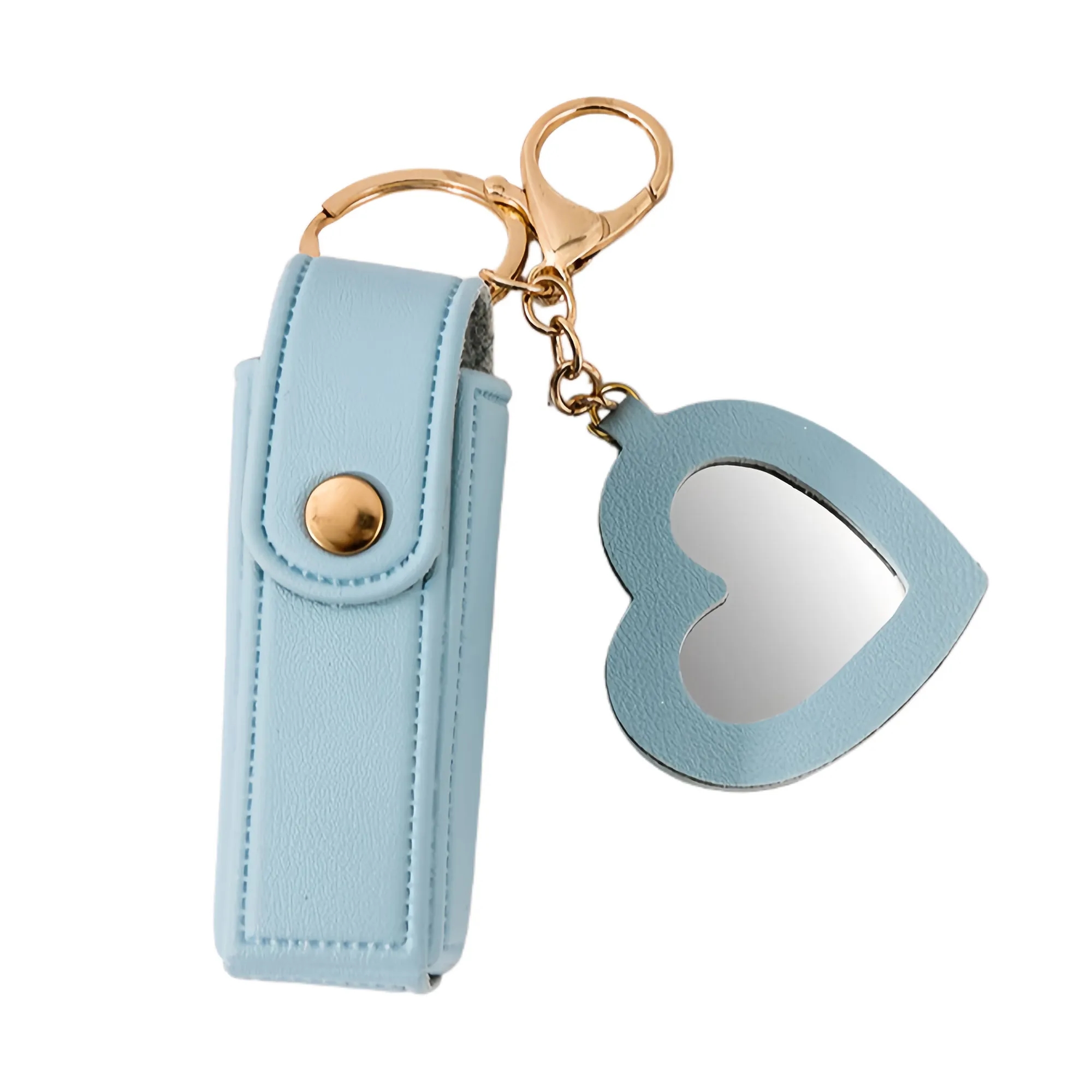 3 In 1 Mirror Lip Balm Pouch Keychain Set 9