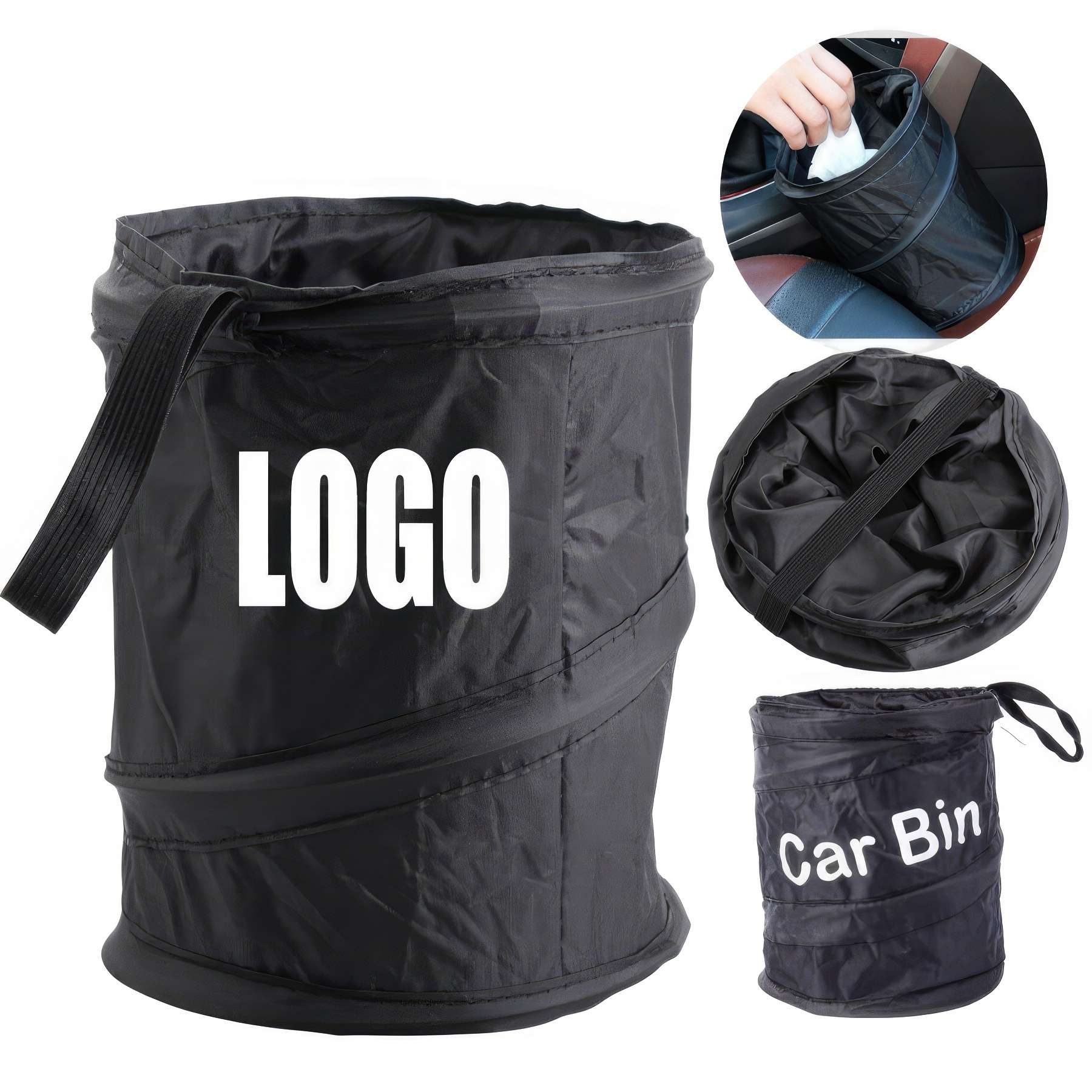 Vehicle Foldable Cloth Bag Trash Can 2