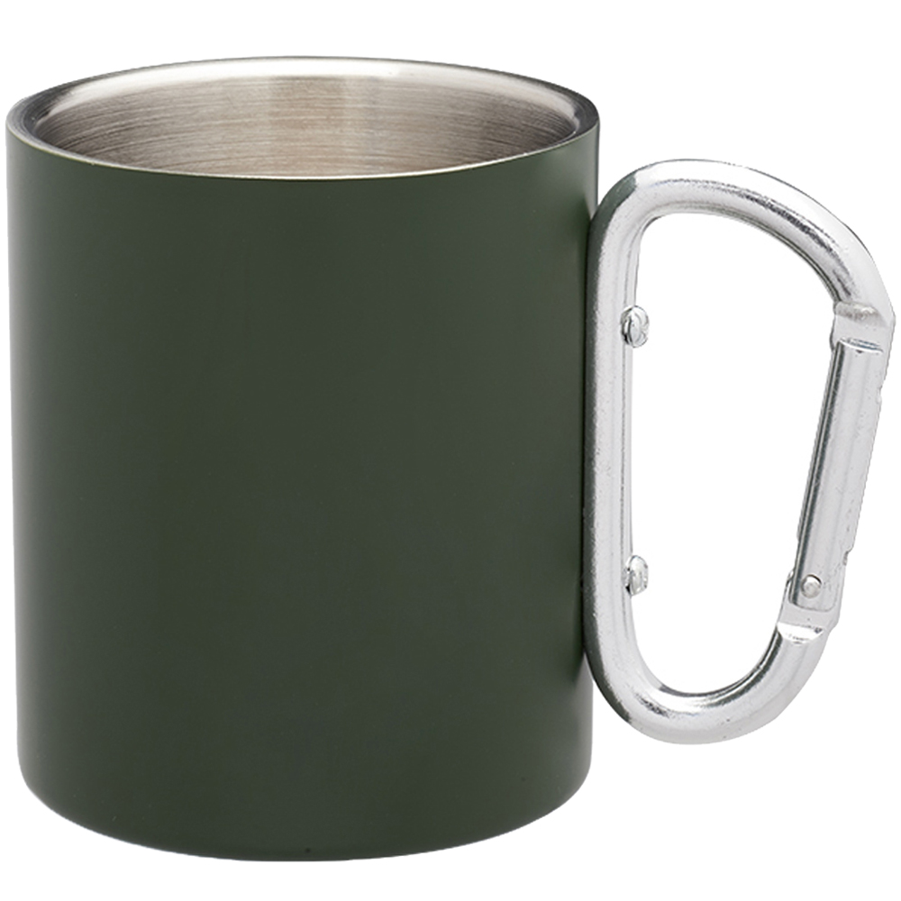 10 oz. Carabiner Handle Stainless Steel Mugs