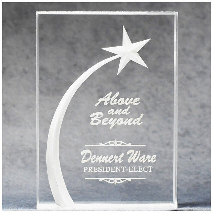 Acrylic Block With 3D Shooting Star 2