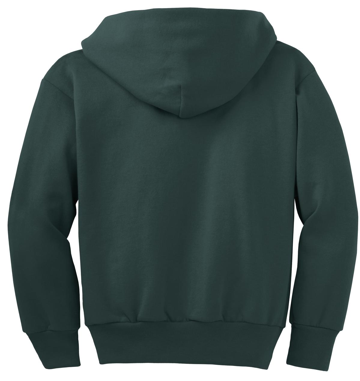 Port & Company® Youth Core Fleece Full-Zip Hooded Sweatshirt 116