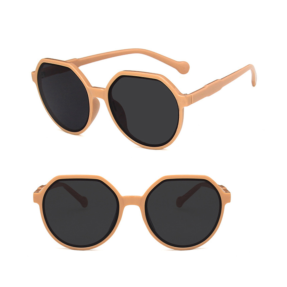 Polygonal retro tawney sunglasses 4